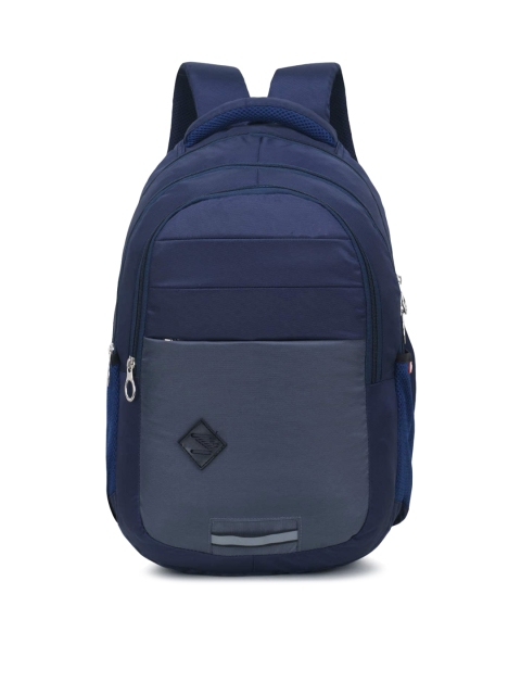 

LOOKMUSTER Unisex Blue Colourblocked Backpack