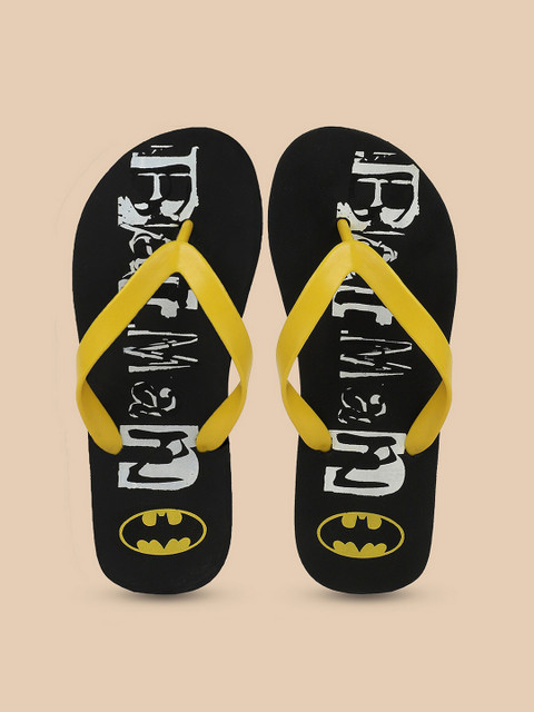 

Free Authority Men Black & Yellow Batman Printed Rubber Thong Flip-Flops