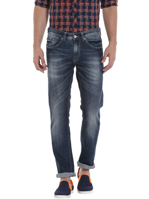 

SPYKAR Men Navy Tapered Fit Low-Rise Clean Look Jeans, Navy blue