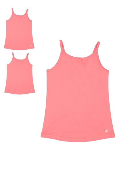 

United Colors of Benetton Girls Pack of 3 Pink Camisoles KG05I-901