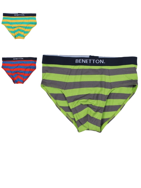 

United Colors of Benetton Boys Pack of 3 Striped Briefs KB03I-901, Multi