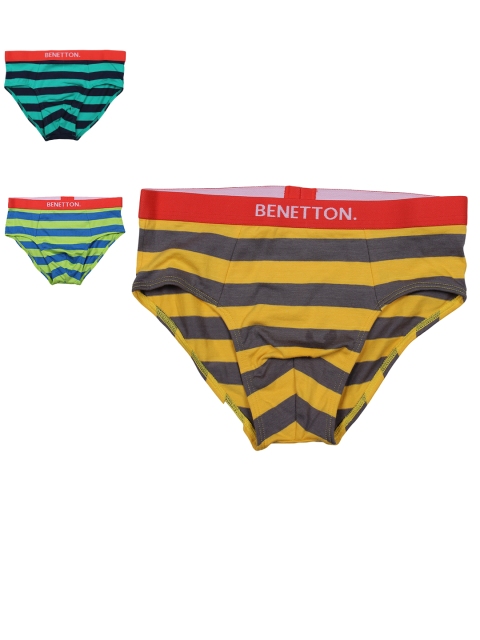 

United Colors of Benetton Boys Pack of 3 Striped Briefs KB03I-903, Multi