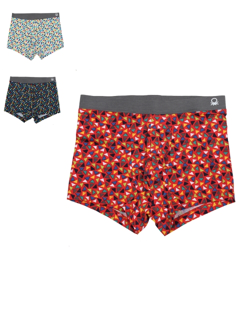 

United Colors of Benetton Boys Pack of 3 Multicoloured Printed Boxers KB08I-903, Multi