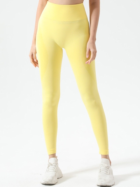 

URBANIC Women Yellow Solid Gym Tights