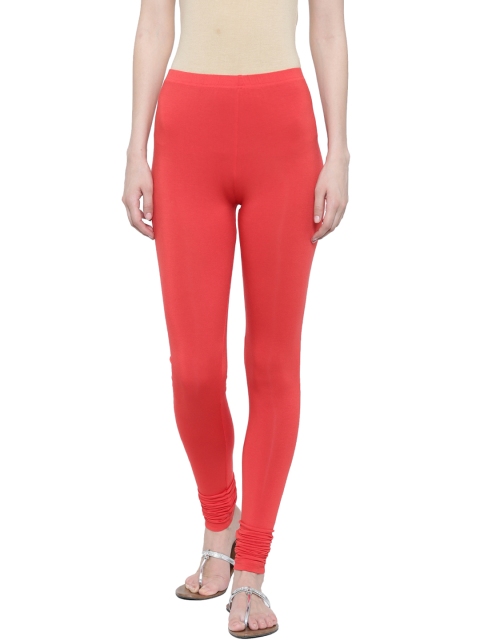 

De Moza Coral Red Churidar Leggings