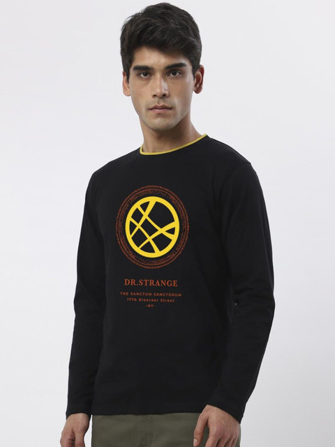 

Bewakoof Men Black Graphic Printed T-shirt