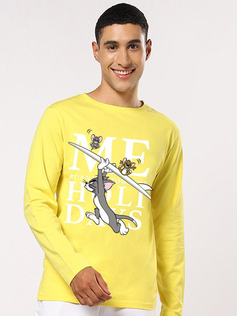 

Bewakoof Men Yellow Printed T-shirt