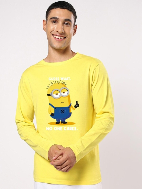 

Bewakoof Men Yellow Printed T-shirt