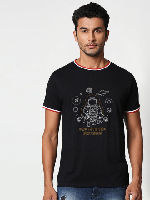 

Bewakoof Men Black Printed T-shirt