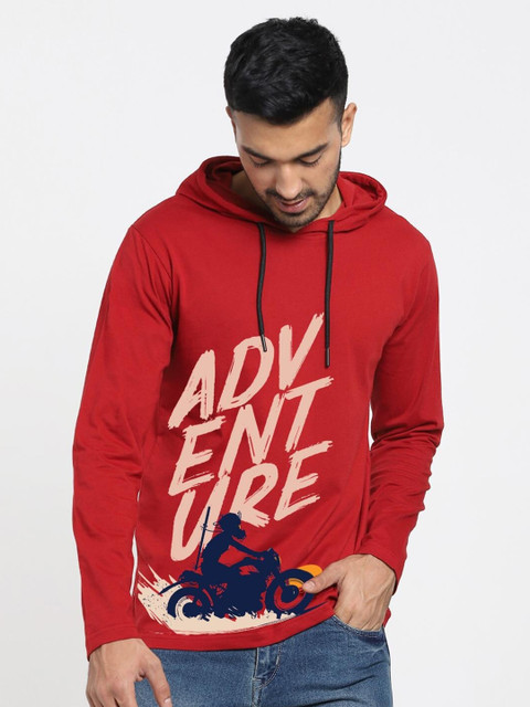 

Bewakoof Men Red Typography Printed T-shirt