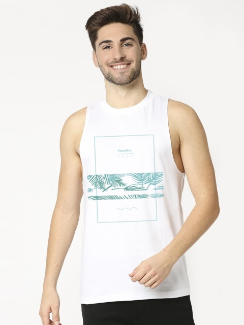 

Bewakoof Men White Printed Tropical T-shirt