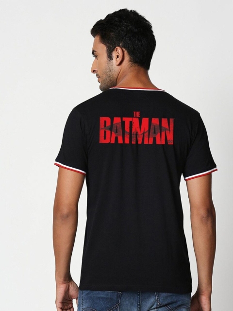 

Bewakoof Men's Black Batman Vengeance Typography Varsity T-shirt