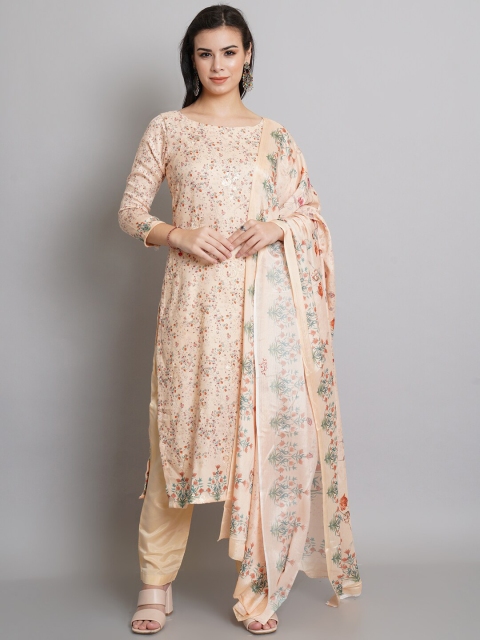

Stylee LIFESTYLE Yellow & Green Printed Unstitched Dress Material