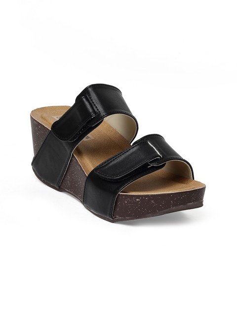 

Bruno Manetti Women Black Solid Wedges