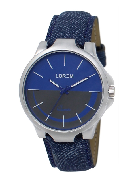 

LOREM Men Blue Printed Dial & Blue Straps Analogue Watch