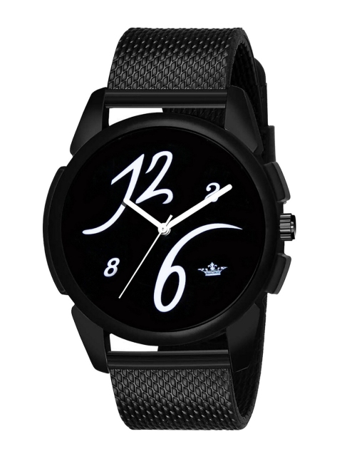 

LOREM Men Black Printed Dial & Black Straps Analogue Watch