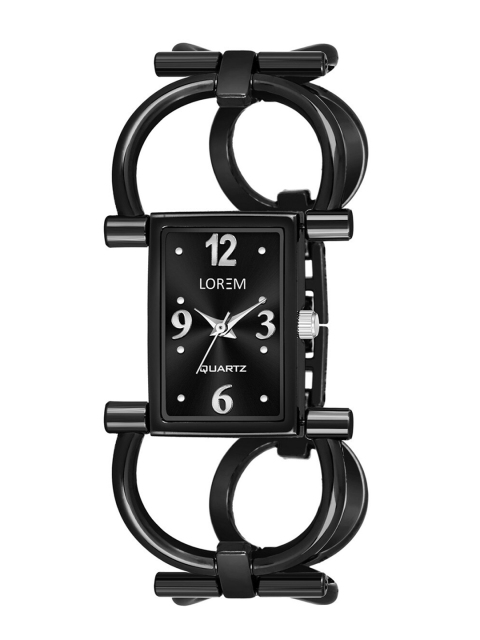

LOREM Women Black Dial & Black Straps Analogue Watch LR292-CM-Black