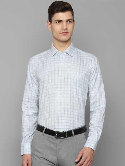 

Luxure by Louis Philippe Men Blue Checked Cotton Formal Shirt