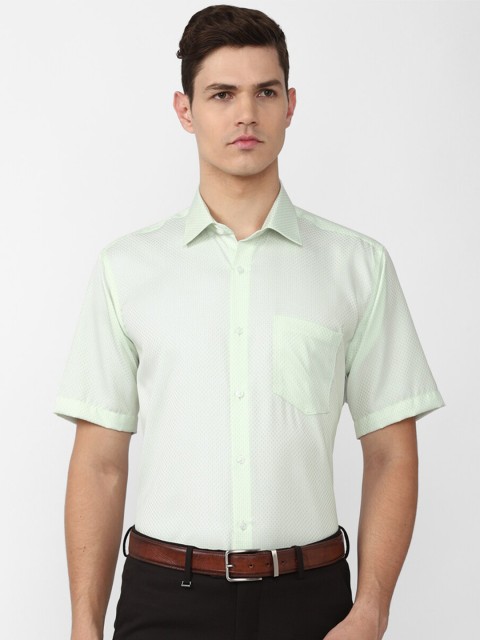 

Van Heusen Men Green Cotton Formal Shirt