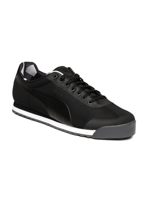 

Puma Men Black Solid Roma Basic Geometric Camo Regular Sneakers
