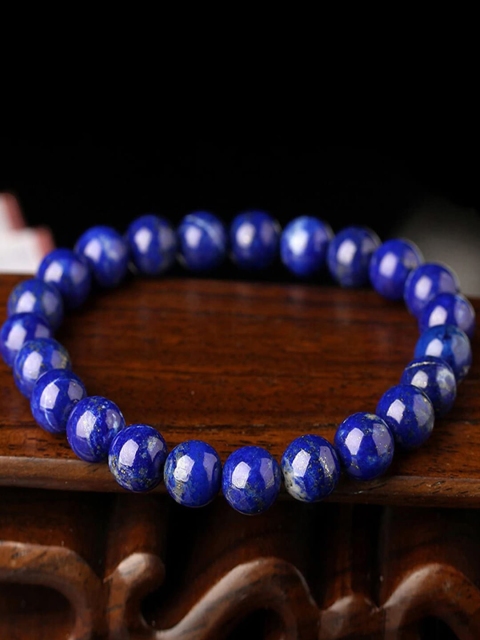 

Young & Forever Adults Navy Blue Brass Lapis Lazuli Bracelet