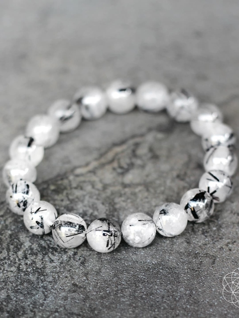 

Young & Forever Unisex Black & White Brass Crystals Bracelet