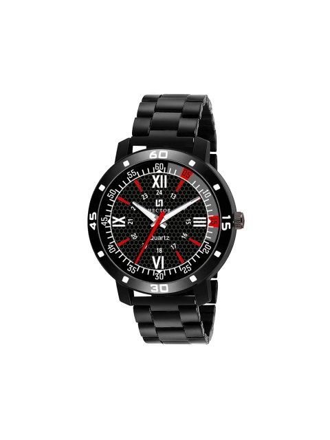 

HECTOR Men Black Embellished Dial & Black Bracelet Style Straps Analogue Watch HC106-CMB