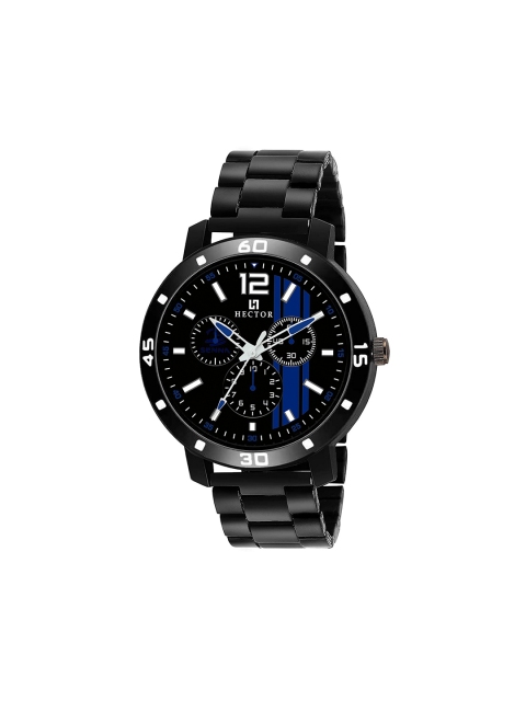 

HECTOR Men Black Printed Dial & Black Bracelet Style Straps Analogue Watch