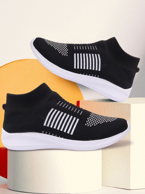 

M7 by Metronaut Men Black Woven Design Slip-On Sneakers