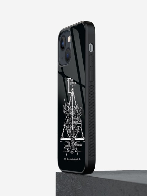 

macmerise Black Printed The Deathly Hallows iPhone 13 Back Case