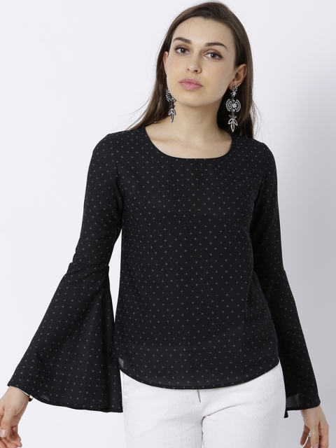 

Tokyo Talkies Women Black Printed Top