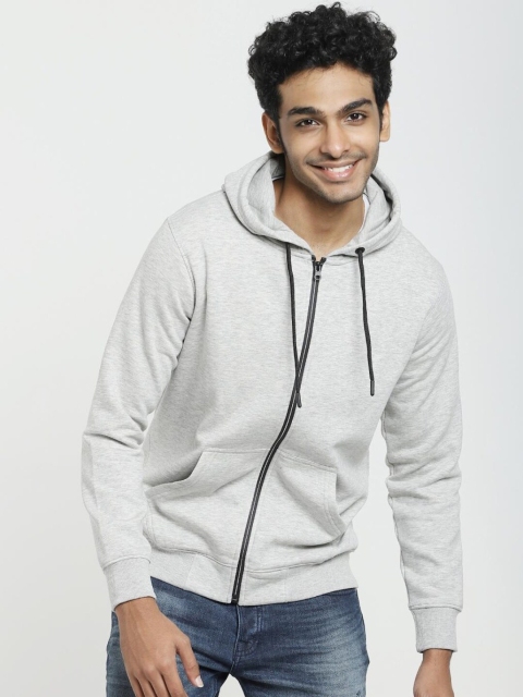 

Bewakoof Men Grey Hooded Sweatshirt