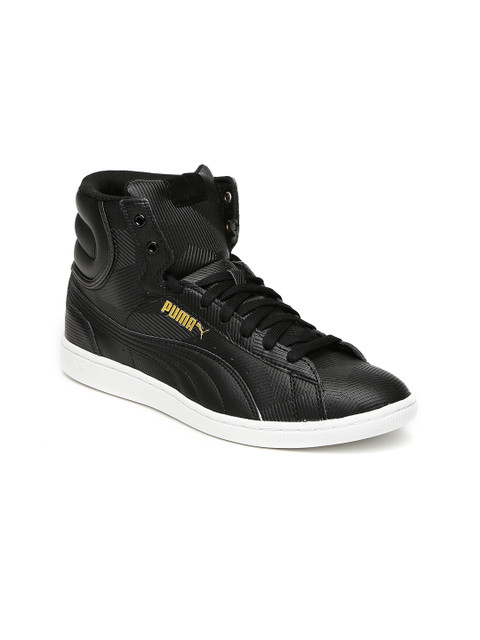 

Puma Women Black Textured Vikky Deboss Sneakers