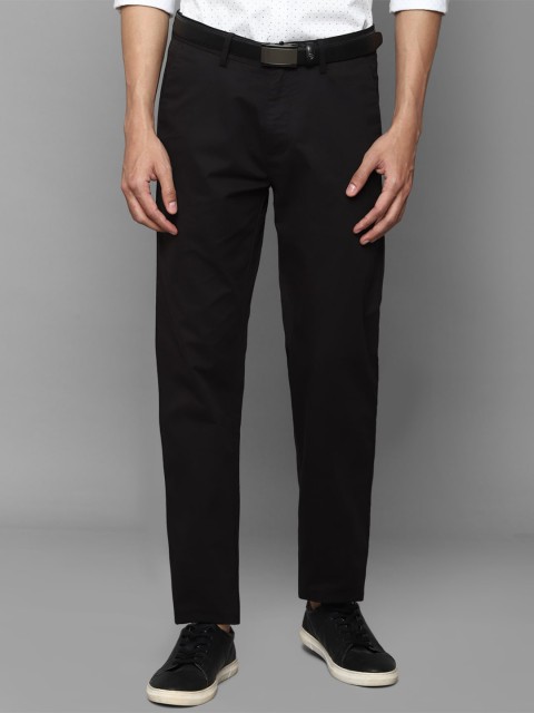 

Allen Solly Men Black Solid Trousers