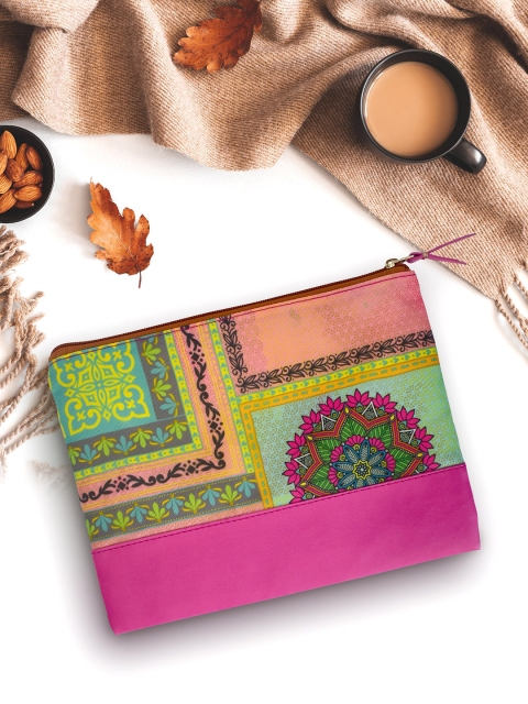 

Doodle Green Ethnic Motifs Printed Structured Handbags