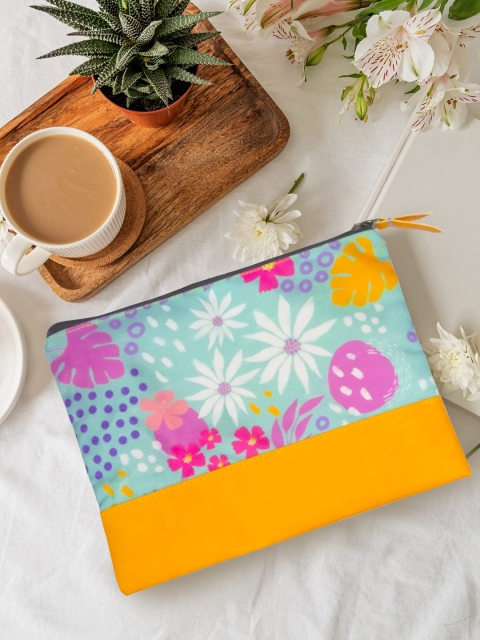 

Doodle Yellow Floral Printed Structured Handbags