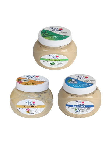 

Pink Plum Paraben Free Aloevera ICE COOL MINT Anti-Tan Face & Body Face Pack, Multi