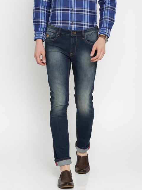 

Arrow Blue Jean Co. Men Blue Slim Fit Mid-Rise Clean Look Jeans