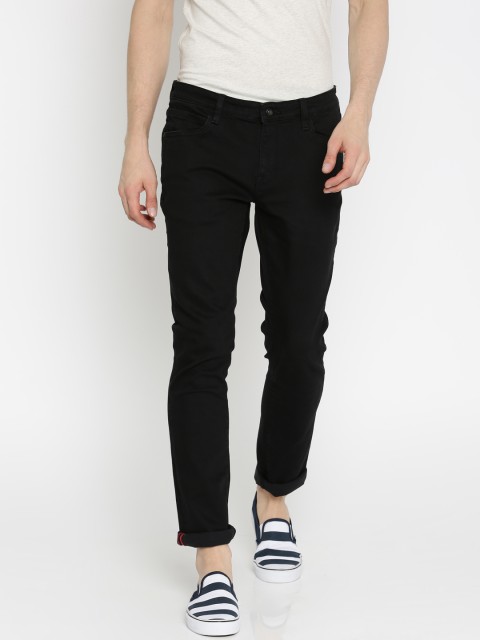 

Arrow Blue Jean Co. Men Black Slim Fit Mid-Rise Clean Look Jeans