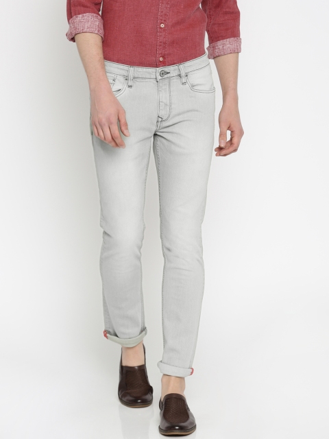 

Arrow Blue Jean Co. Men Grey Slim Fit Mid-Rise Clean Look Jeans