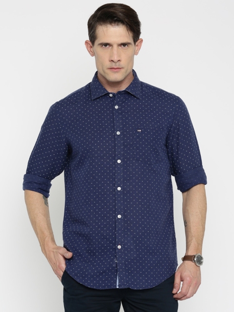 

Arrow Sport Men Navy Blue Slim Fit Printed Casual Sustainable Shirts