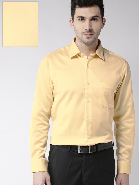 

Arrow Men Yellow Regular Fit Self-Design Formal Shirt