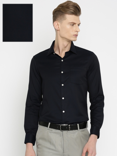 

Arrow Men Navy Slim Fit Self Design Formal Shirt, Navy blue