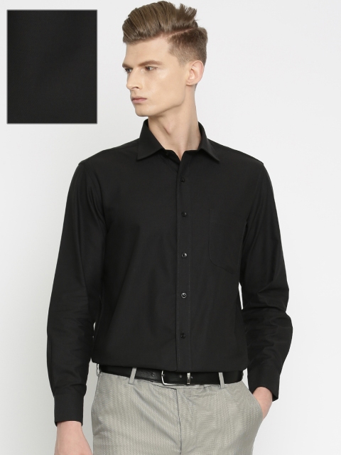 

Arrow Men Black Regular Fit Self Design Formal Shirt