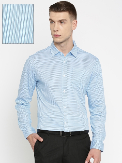 

Arrow Men Blue & White Printed Regular Fit Formal Shirt