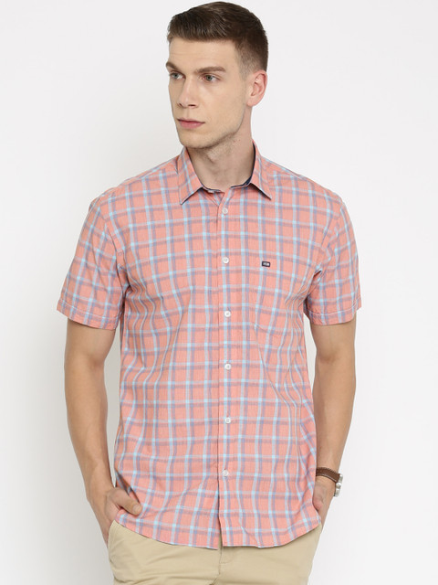 

Arrow Sport Men Orange Checked Regular Fit Casual Shirt