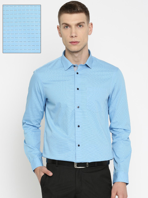 

Arrow New York Men Blue Slim Fit Self-Design Formal Shirt