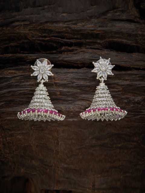 

Kushal's Fashion Jewellery Green Floral Jhumkas Earrings