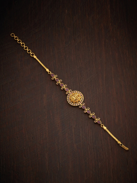 

Kushal's Fashion Jewellery Women Gold-Toned & Red Antique Wraparound Bracelet