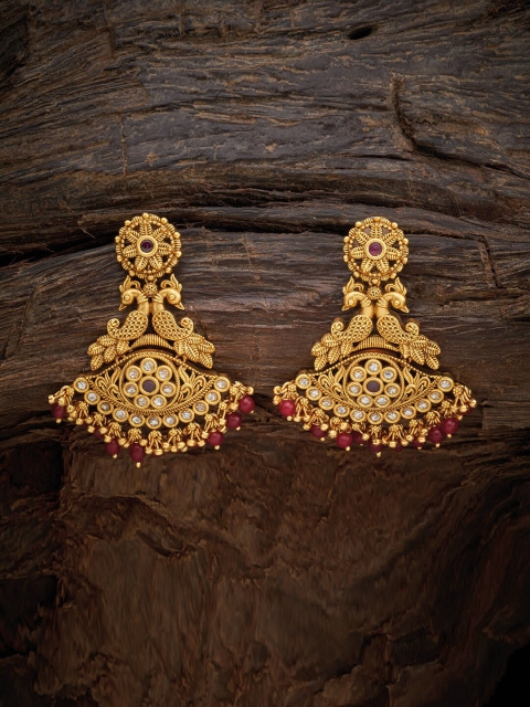

Kushal's Fashion Jewellery Pink Floral Drop Earrings